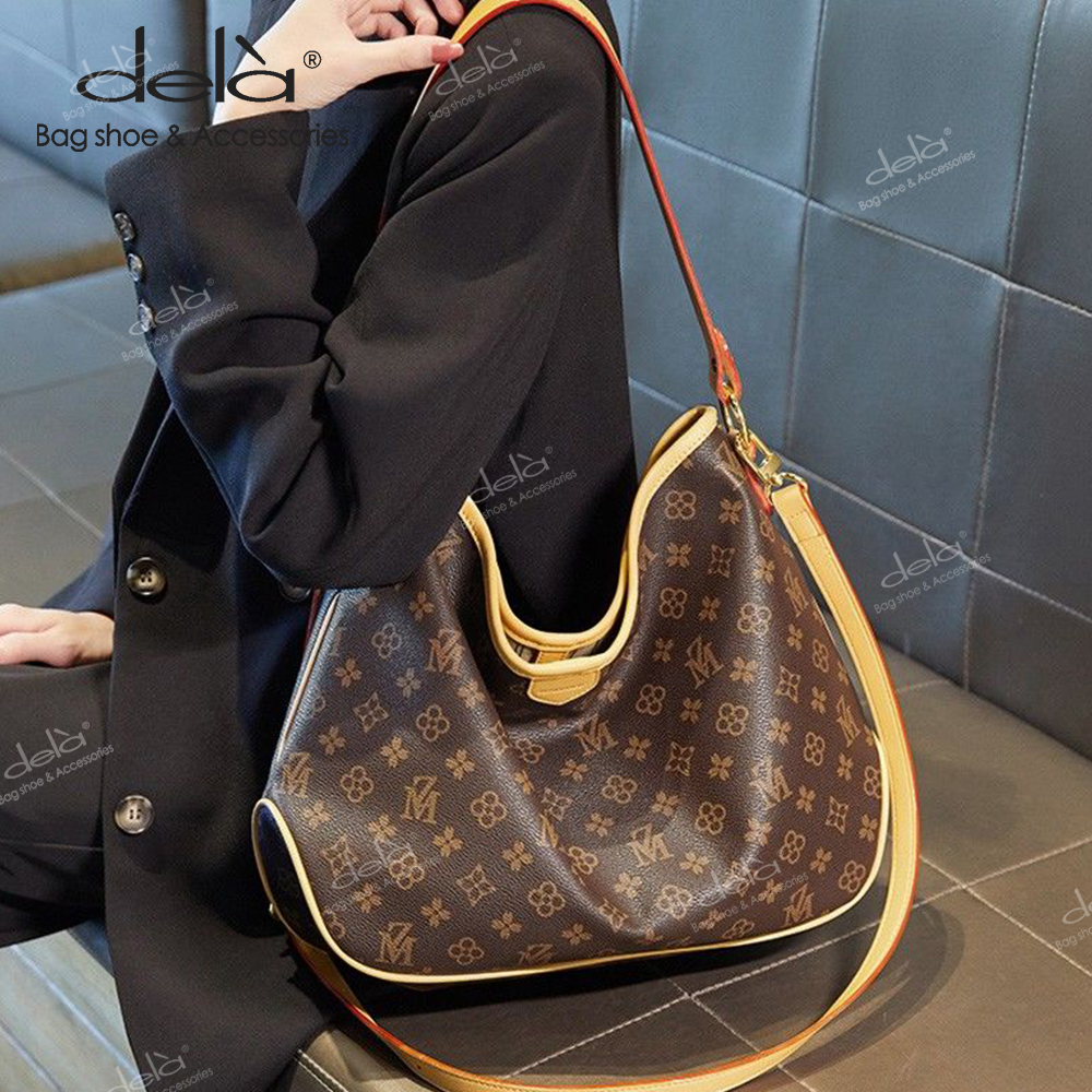 Dela tote bag 2024 túi đeo vai cầm tay thời trang túi dưới cánh tay túi đeo chéo nữ dung tích lớn