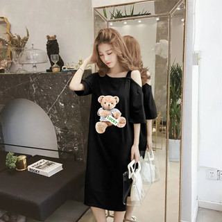 Mùa hè 2023 xu hướng mới thời trang đa năng váy cô gái hoạt hình in pháp ngọt ngào bông tinh khiết giản dị hàn quốc east gate ins váy t-shirt dễ thương