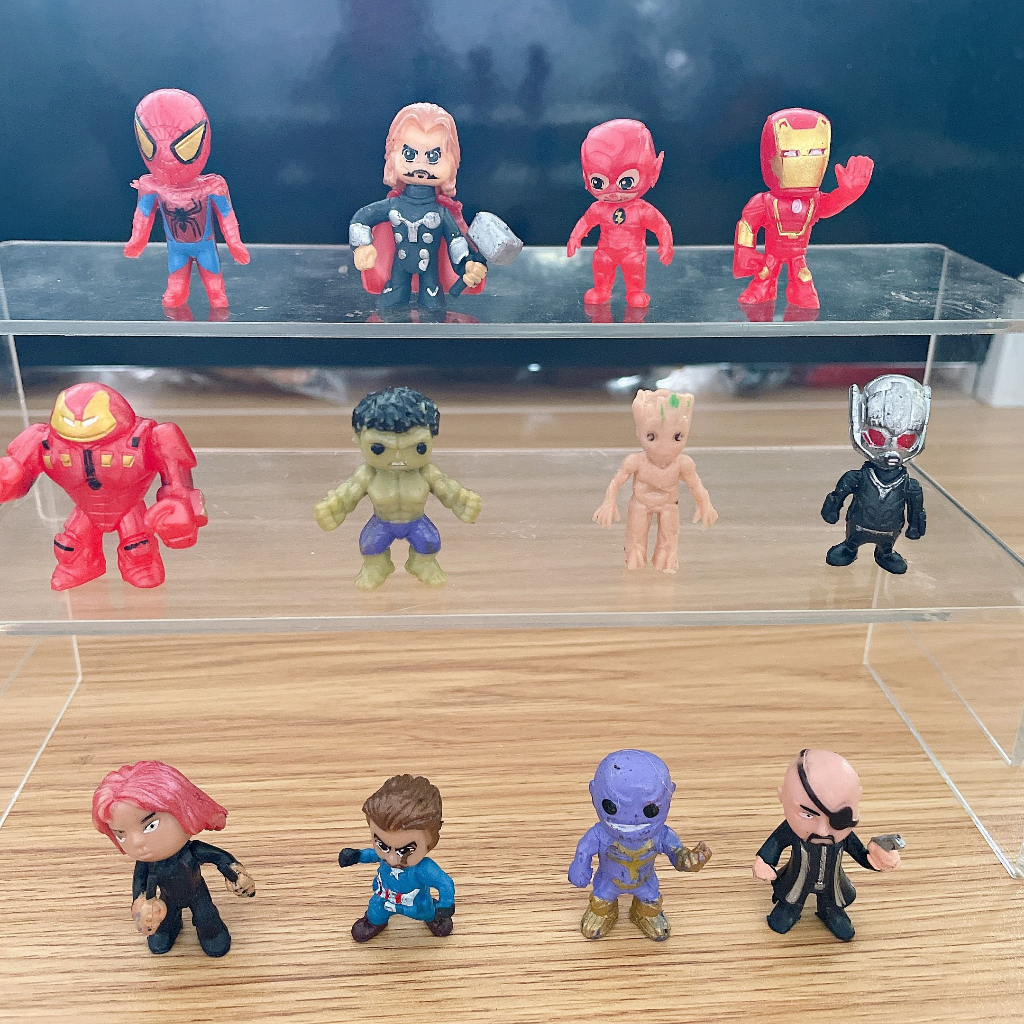 15 kiểu 3-4cm nhiều tùy chọn avengers infinity war action figures đồ chơi iron man captain america hulk thor thanos spiderman loki black panther đồ chơi mô hình pvc
