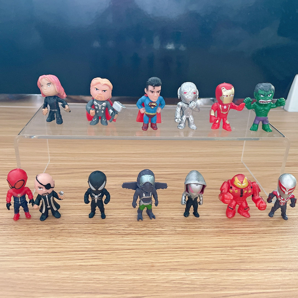 15 kiểu 3-4cm nhiều tùy chọn avengers infinity war action figures đồ chơi iron man captain america hulk thor thanos spiderman loki black panther đồ chơi mô hình pvc