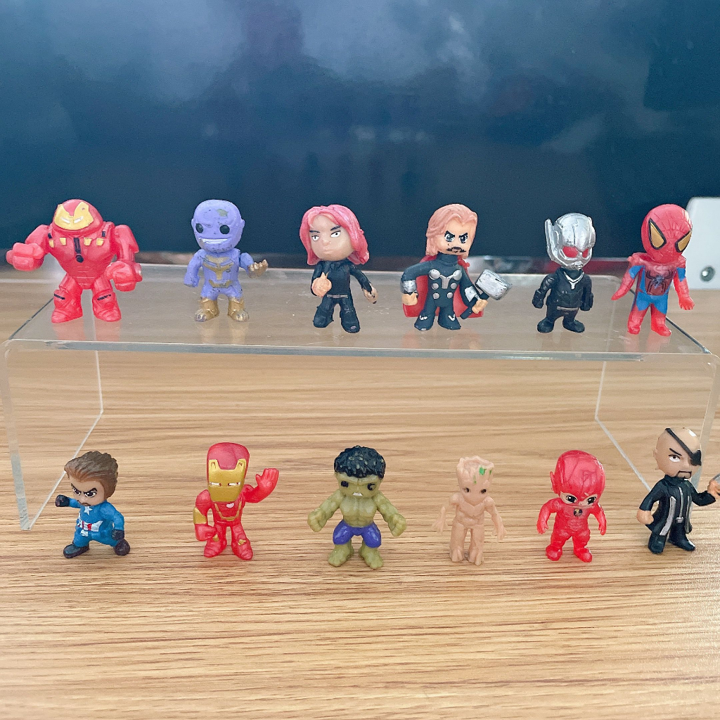 15 kiểu 3-4cm nhiều tùy chọn avengers infinity war action figures đồ chơi iron man captain america hulk thor thanos spiderman loki black panther đồ chơi mô hình pvc