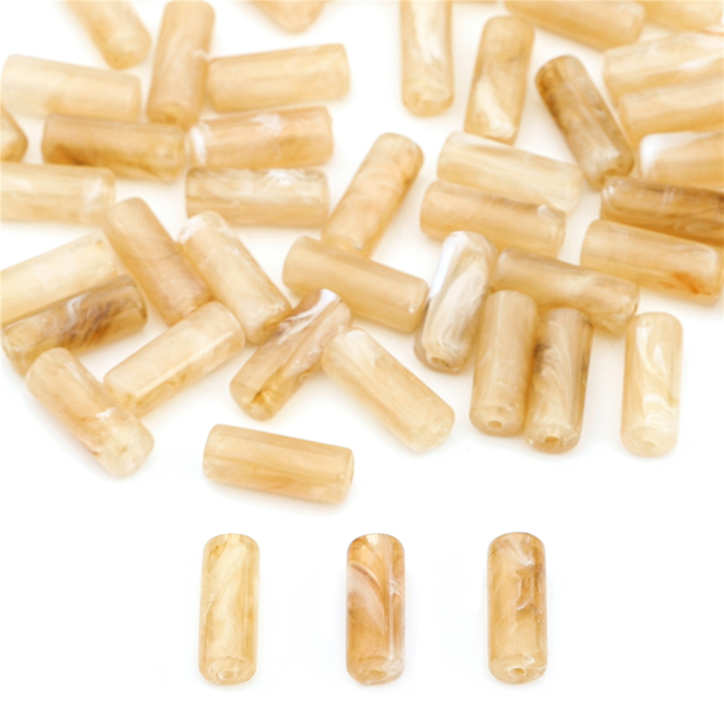 Beadia acrylic hình trụ hạt đôi màu 20 cái / gói để làm đồ trang sức tự làm