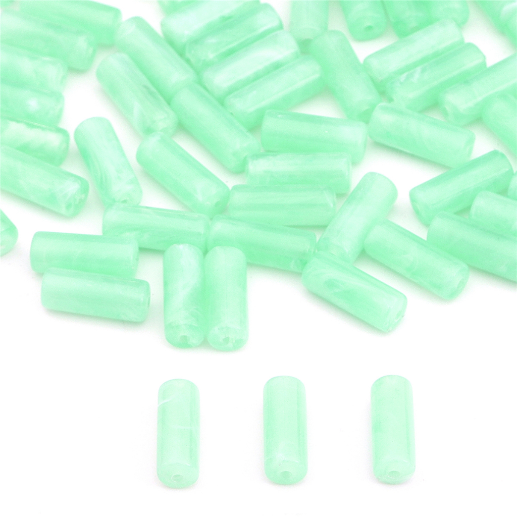 Beadia acrylic hình trụ hạt đôi màu 20 cái / gói để làm đồ trang sức tự làm