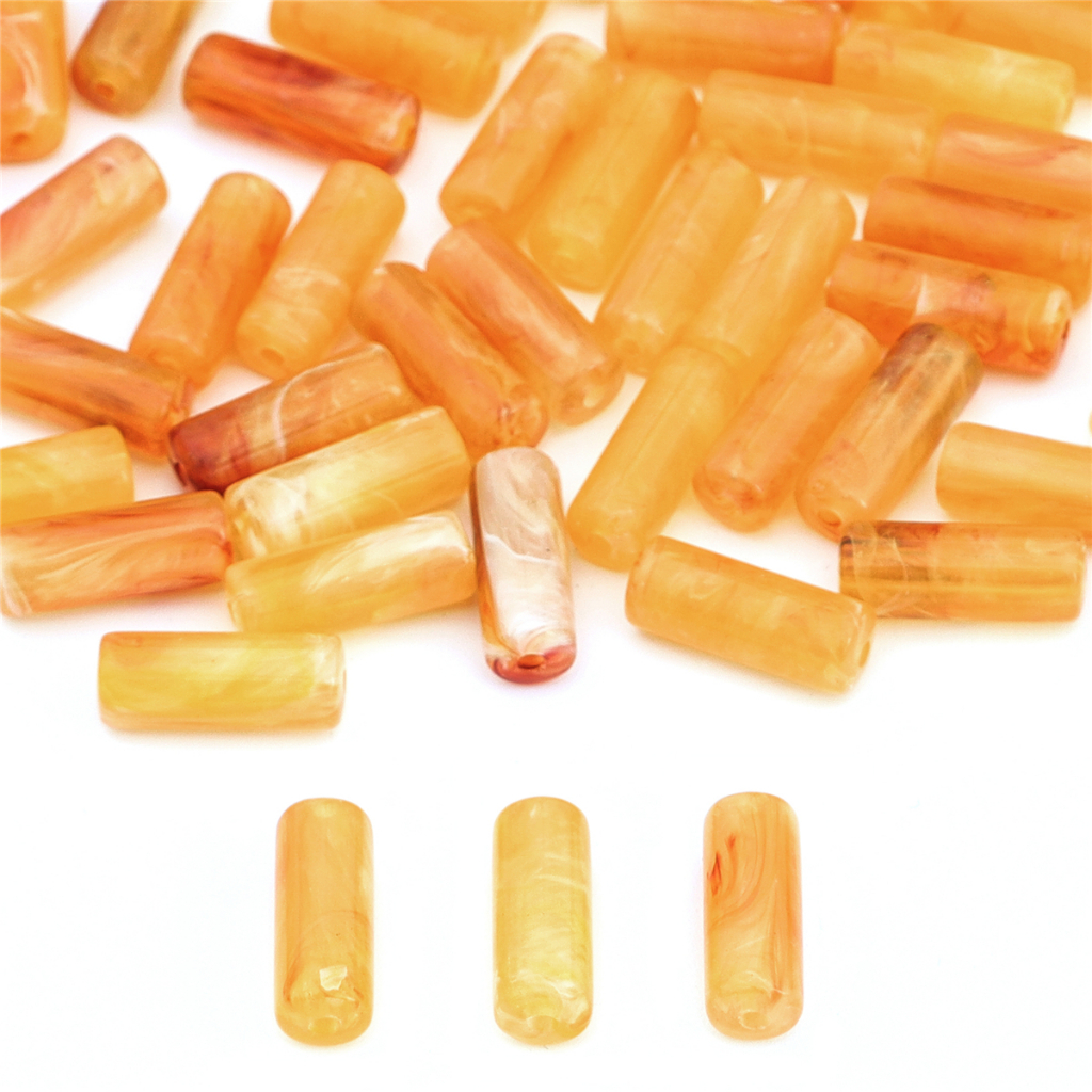 Beadia acrylic hình trụ hạt đôi màu 20 cái / gói để làm đồ trang sức tự làm