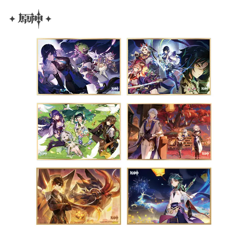 Genshin impact official merch mihoyo original authentic theme series giấy màu venti zhongli raiden shogun nahida