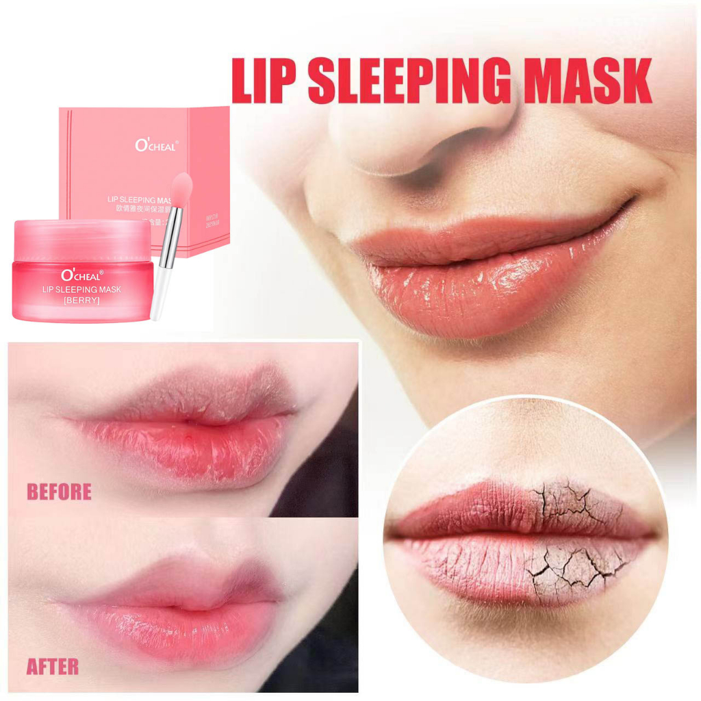Son Dưỡng Môi, Mặt nạ ngủ cho môi OCHEAL Lip Sleeping Mask, Mặt nạ ngủ môi Berry Giúp Môi Mềm Mại Hồng Hào Cằn Bóng Dưỡng Cấp Ẩm Cho Môi