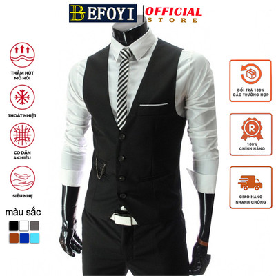 Áo ghi lê BEFOYI Lelaki XY7412 cổ chữ V màu trơn dáng ôm bằng  phong cách Hàn Quốc cho nam ngoại cỡ