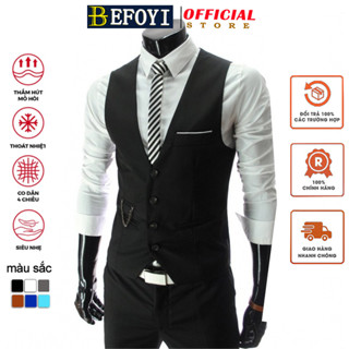 Áo ghi lê BEFOYI Lelaki XY7412 cổ chữ V màu trơn dáng ôm bằng cotton phong cách Hàn Quốc cho nam ngoại cỡ