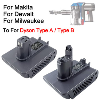 Bộ chuyển đổi bộ chuyển đổi pin cho makita / dewalt / milwaukee pin li-ion 18v sang cho máy hút bụi động vật loại a / loại b dyson