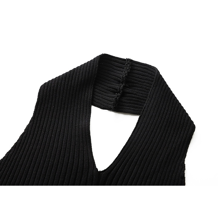 Áo Tank Top Dệt Kim Hở Lưng Dáng Ôm Dây Chéo Gợi Cảm Thời Trang Blackpink Jennie