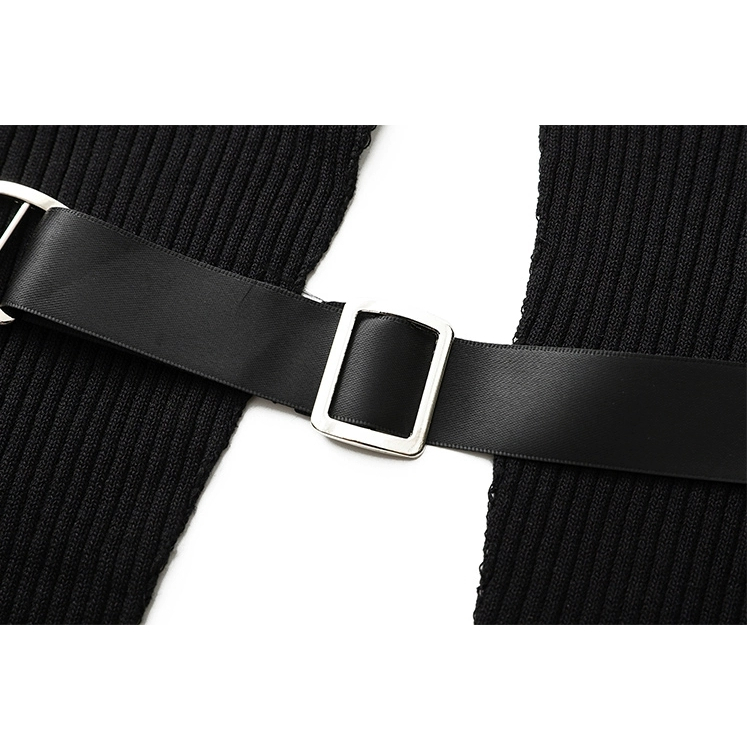 Áo Tank Top Dệt Kim Hở Lưng Dáng Ôm Dây Chéo Gợi Cảm Thời Trang Blackpink Jennie