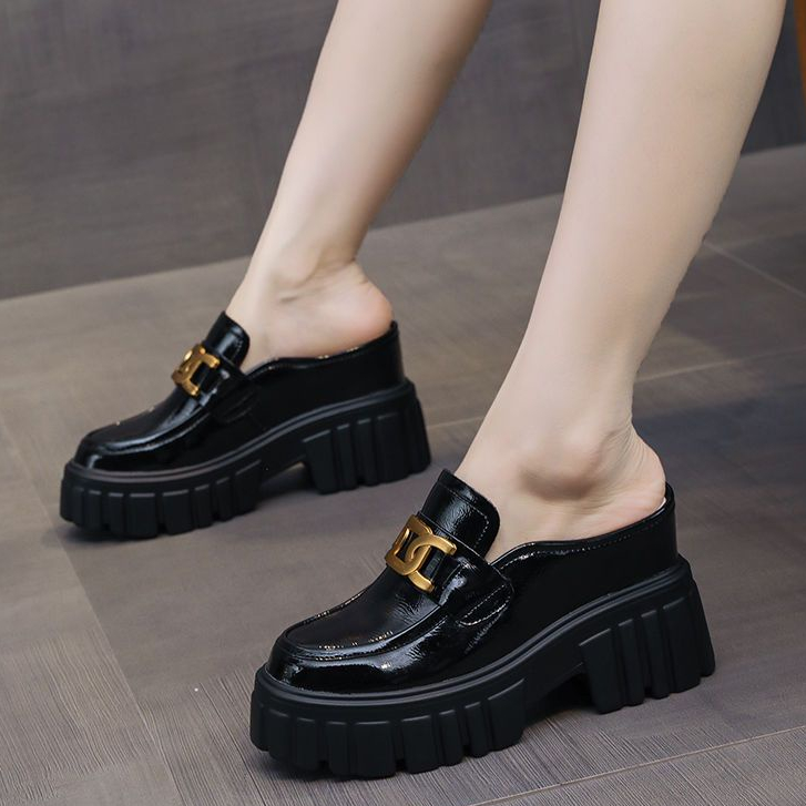 One more shoes⭐Dép Cao Gót Bít Mũi Đế Dày Thời Trang Cho Nữ