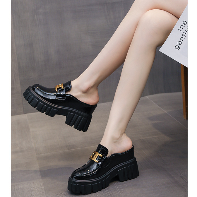 One more shoes⭐Dép Cao Gót Bít Mũi Đế Dày Thời Trang Cho Nữ