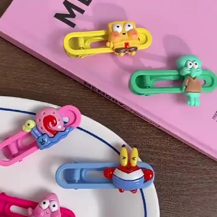 ✨✨Kẹp Tóc Hình Ngôi Sao SpongeBob Phong Cách Nhật Bản Và Hàn Quốc Dễ Thương Cho Nữ Mới