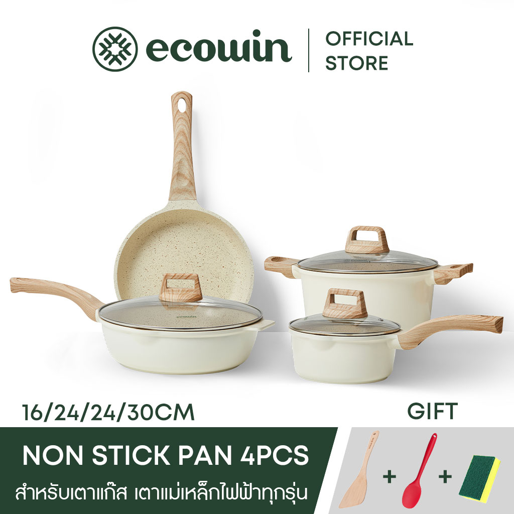 Bộ nồi Ecowin chống dính đa năng lớp phủ gốm an toàn dễ dàng sử dụng khi nấu ăn