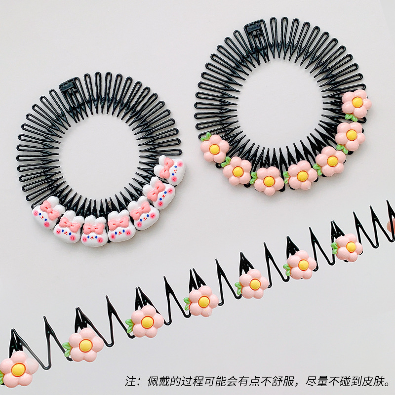Trẻ em trán gãy tóc tạo tác lược chải tóc cô gái lưng đầu thẻ tóc đĩa lược chải tóc bé gái mới lược hoạt hình