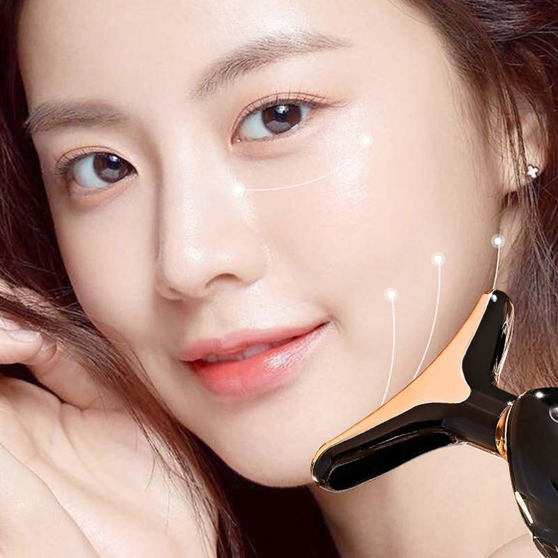 Máy mát xa mặt tinh chất cơ cổ và mặt đẩy căng da, loại bỏ nếp nhăn thúc đẩy collagen