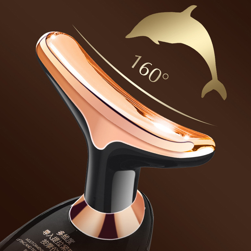 Máy mát xa mặt tinh chất cơ cổ và mặt đẩy căng da, loại bỏ nếp nhăn thúc đẩy collagen