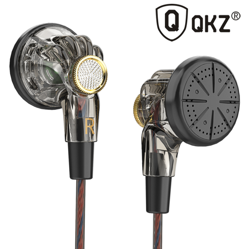 Qkz mdr tai nghe có đầu phẳng hifi năng động trong tai tai nghe 3.5mm màn hình dj có dây earbud thể thao khử tiếng ồn âm nhạc thể thao tai nghe cuộc gọi hd có mic