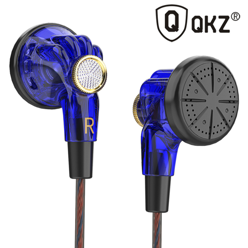Qkz mdr tai nghe có đầu phẳng hifi năng động trong tai tai nghe 3.5mm màn hình dj có dây earbud thể thao khử tiếng ồn âm nhạc thể thao tai nghe cuộc gọi hd có mic