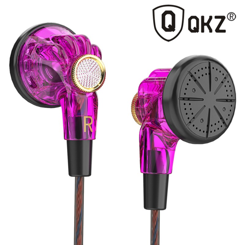 Qkz mdr tai nghe có đầu phẳng hifi năng động trong tai tai nghe 3.5mm màn hình dj có dây earbud thể thao khử tiếng ồn âm nhạc thể thao tai nghe cuộc gọi hd có mic