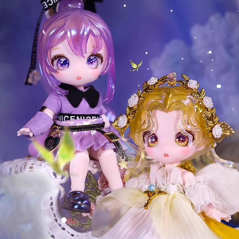 Maytree mười hai chòm sao loạt hộp mù bjd búp bê có thể di chuyển khớp kawaii hành động tượng nhỏ trang trí cho trẻ em đồ chơi quà tặng