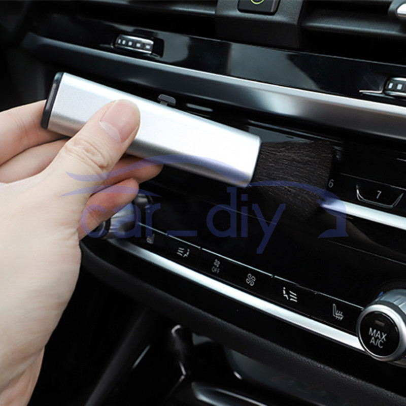 Bàn chải làm sạch nội thất ô tô có thể thu vào bàn chải mềm loại bỏ bụi bằng nhựa cho điều hòa không khí bảng điều khiển bàn phím máy tính trang chủ phụ kiện ô tô