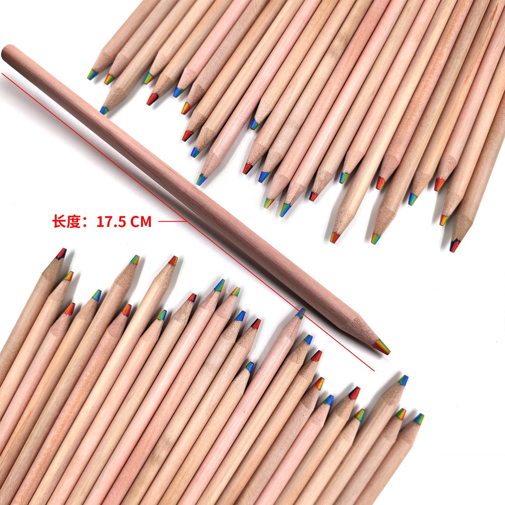 Bút cầu vồng lõi 7 màu Bút chì màu Gradient Màu sắc hỗn hợp đầy màu sắc Bút chì màu ma thuật