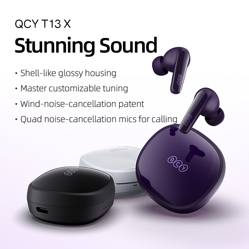 QCY Tai Nghe Nhét Tai Không Dây bluetooth 5.3 68ms Hiệu Quả t13x 2023 Qc 2023 Tích Hợp Pin 68M