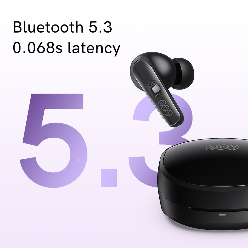 QCY Tai Nghe Nhét Tai Không Dây bluetooth 5.3 68ms Hiệu Quả t13x 2023 Qc 2023 Tích Hợp Pin 68M