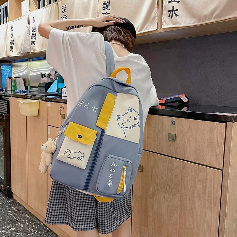 Balo nữ đi học đi chơi màu pastel thời trang dễ thương thiết kế kèm quai xách tay tiện lợi HZFTR3228