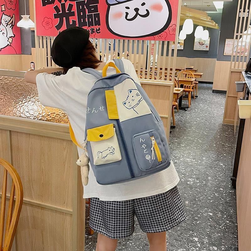 Balo nữ đi học đi chơi màu pastel thời trang dễ thương thiết kế kèm quai xách tay tiện lợi HZFTR3228