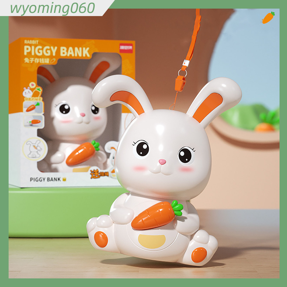 Heo Đất Bằng Nhựa Hình Thỏ Dễ Thương Chống Rơi Dung Tích Lớn Bunny Hộp Đựng Tiền Cho Trẻ Em Quà Tặng 【wyoming060】