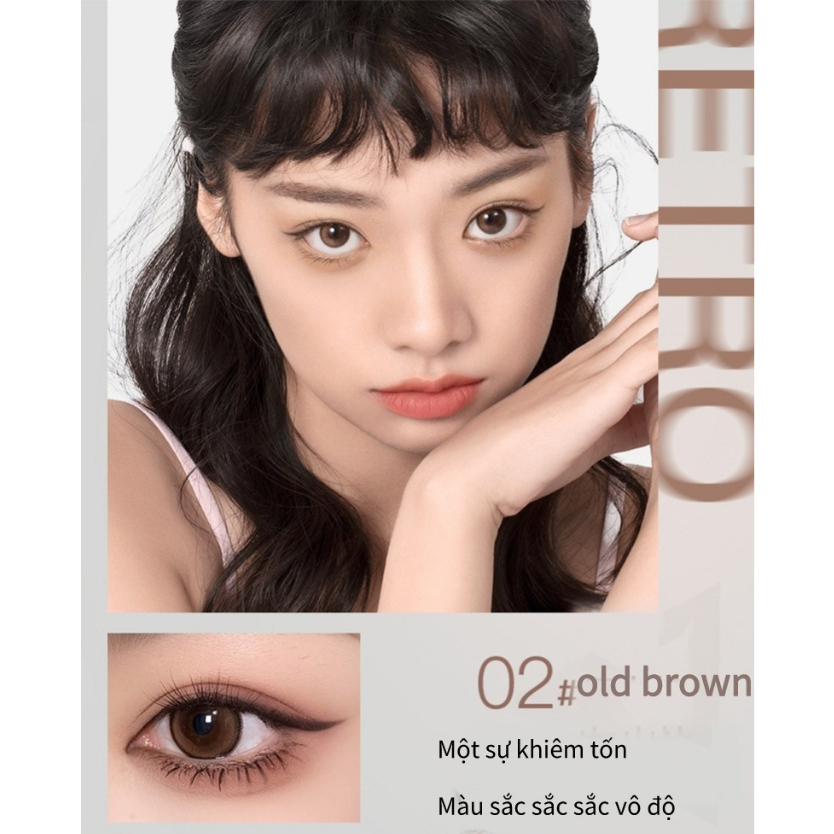 VEECCI Bút gel kẻ mắt không thấm nước, không lem, lâu trôi dành cho người mới tập và mới bắt đầu, bút kẻ mắt hình con tằm