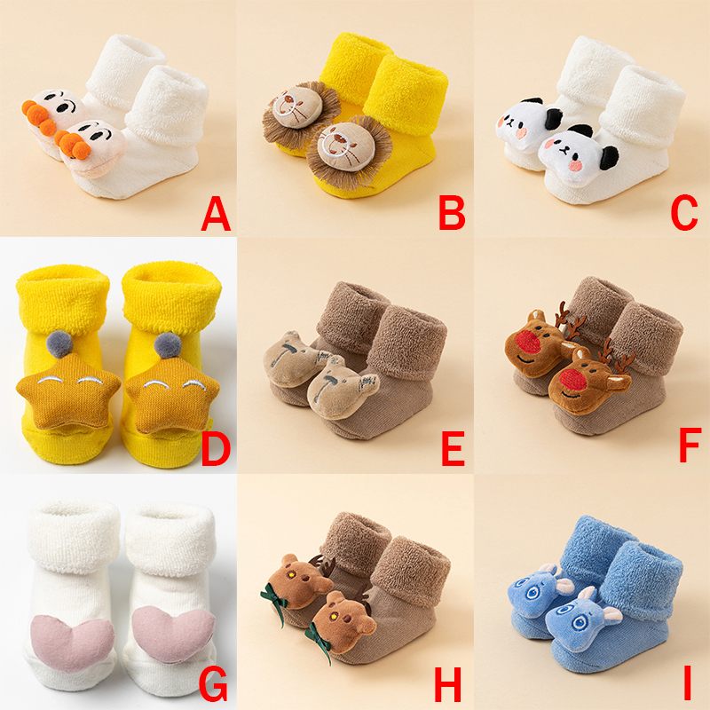 Vớ bông chải kỹ cho bé thoải mái chiều dài giữa-bê vớ lót sàn