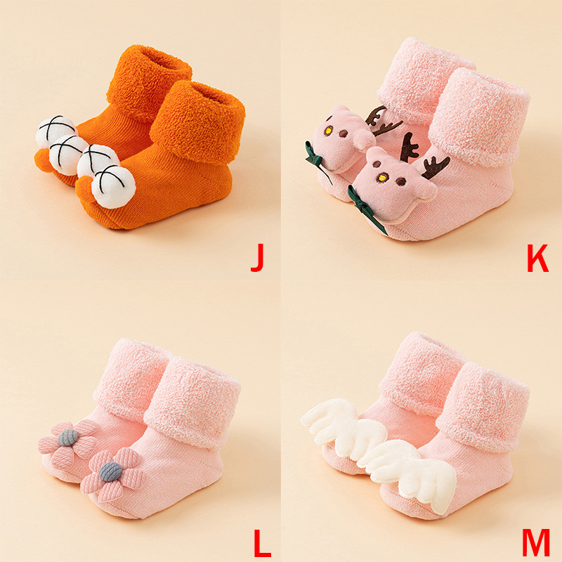 Vớ bông chải kỹ cho bé thoải mái chiều dài giữa-bê vớ lót sàn