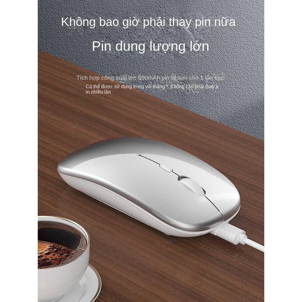 Chuột Bluetooth Không Dây Sạc Lại Không Gây Tiếng Ồn Cho Laptop ipad Huawei Dell