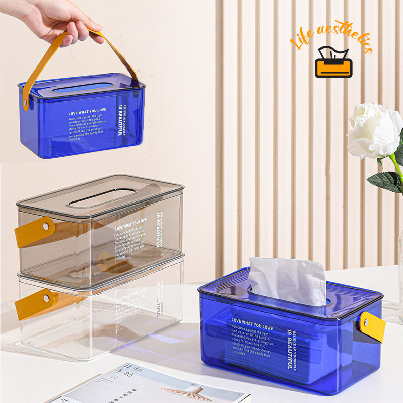 Ins hộp đựng khăn giấy trong suốt giá đỡ giấy để bàn máy phân phối khăn giấy lưu trữ hộp đựng khăn ăn