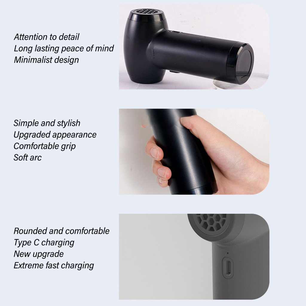 ▲130000RPM Mini Sạc Electric Air Duster Máy tính USB thổi bụi cầm tay công suất cao 6000mAh