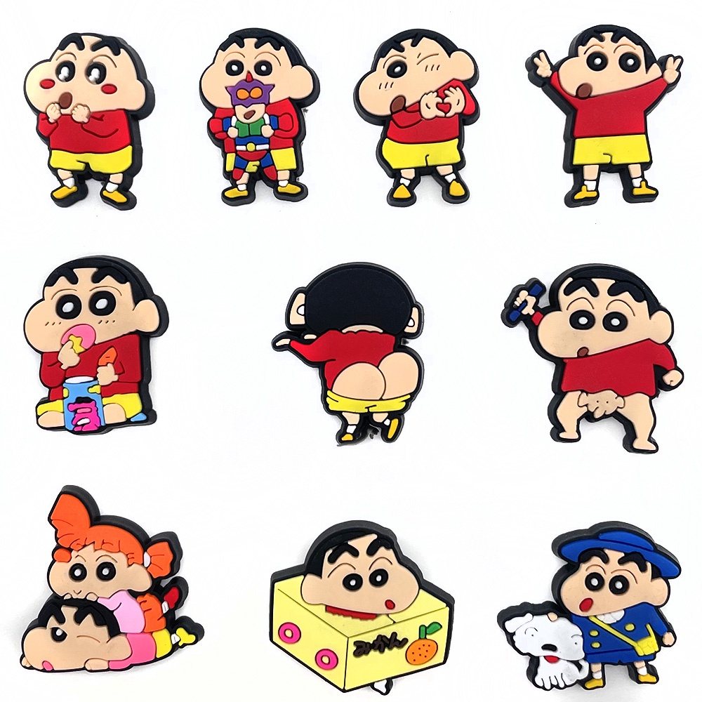 Hot bán 1 cái bùa giày jibbitz crocs pin crayon shin-chan yoda khóa giày dễ thương