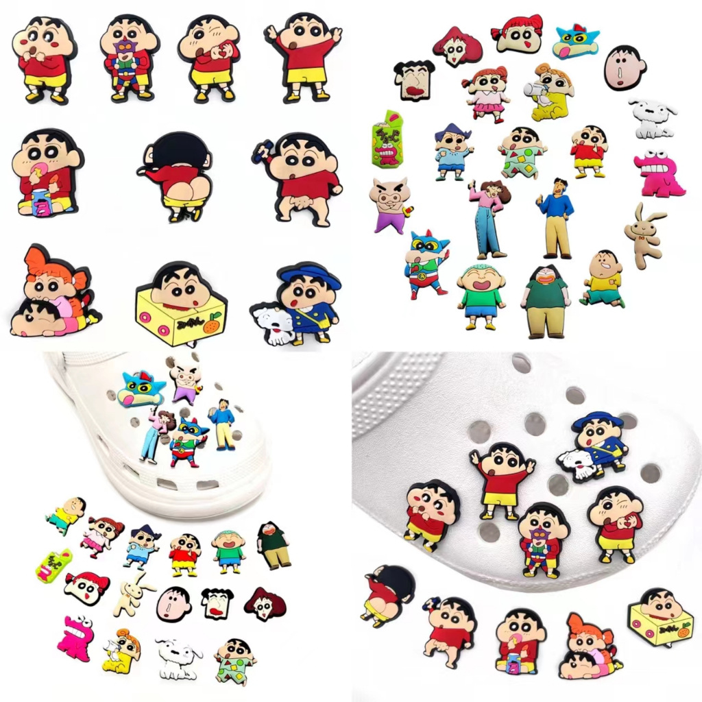 Hot bán 1 cái bùa giày jibbitz crocs pin crayon shin-chan yoda khóa giày dễ thương