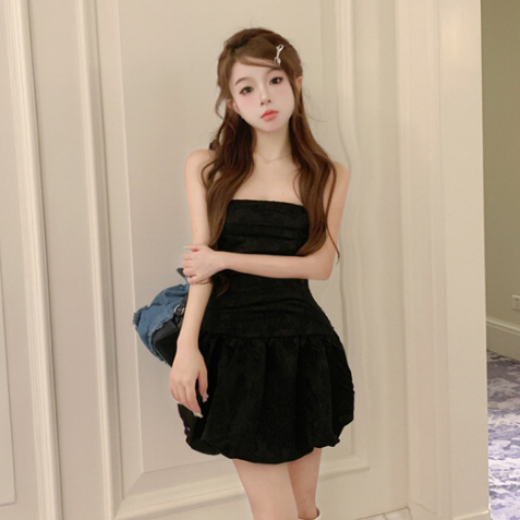 Đầm Ống Ôm Sát Màu Đen Quyến Rũ Dành Cho Nữ