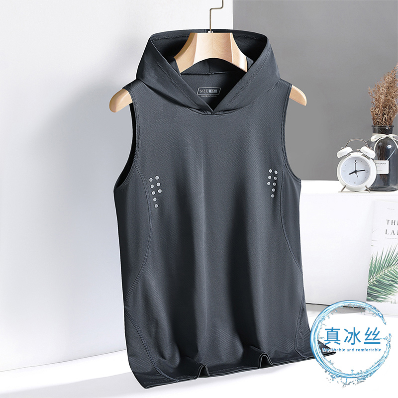 Áo vest nam tay ngắn cho mùa hè 2023 chắp vá màu xanh đen áo phông tập thể dục tank top tees quần áo thời trang oversize 3xl o cổ