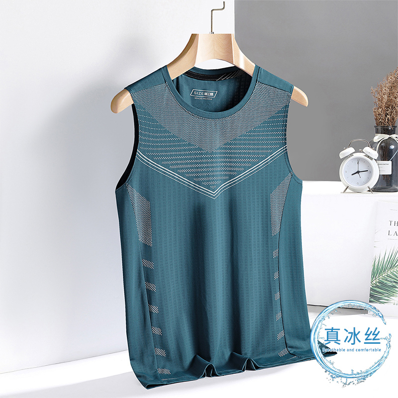 Áo vest nam tay ngắn cho mùa hè 2023 chắp vá màu xanh đen áo phông tập thể dục tank top tees quần áo thời trang oversize 3xl o cổ
