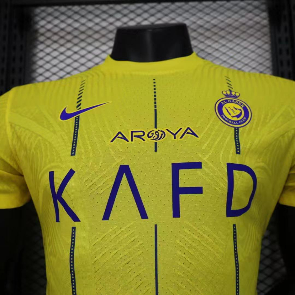 23-24 al-nassr fc trang chủ phiên bản chơi bóng đá áo bóng đá s-xxl * chất lượng cao * t-shirt