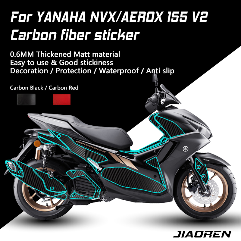 Tem Dán Sợi Carbon Chống Trầy Cho Yamaha NVX AEROX 155 V2