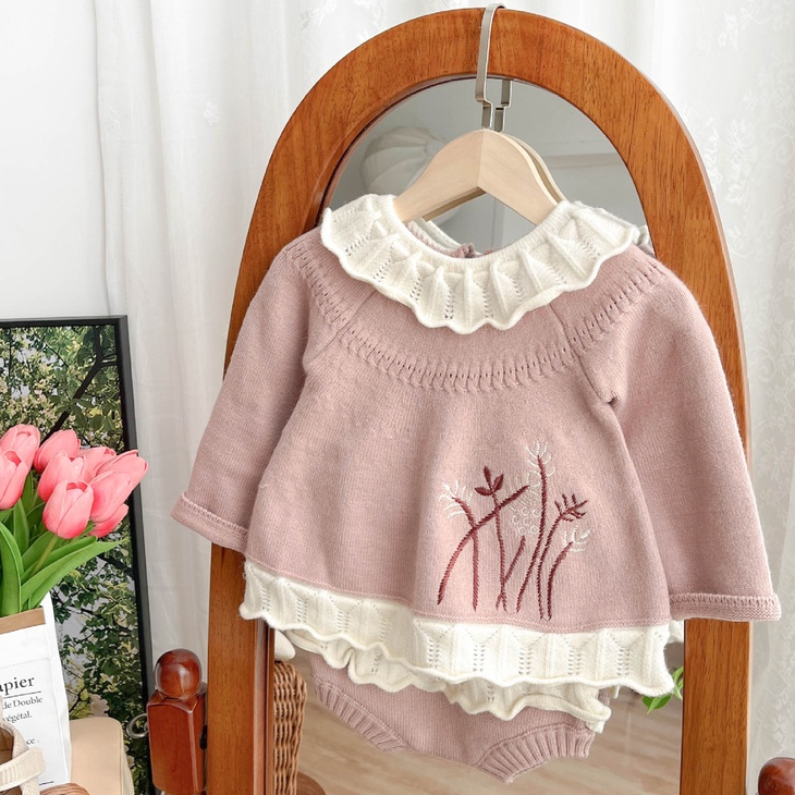 Bộ bé gái chia công chúa đan netflix bộ hai mảnh thời trang