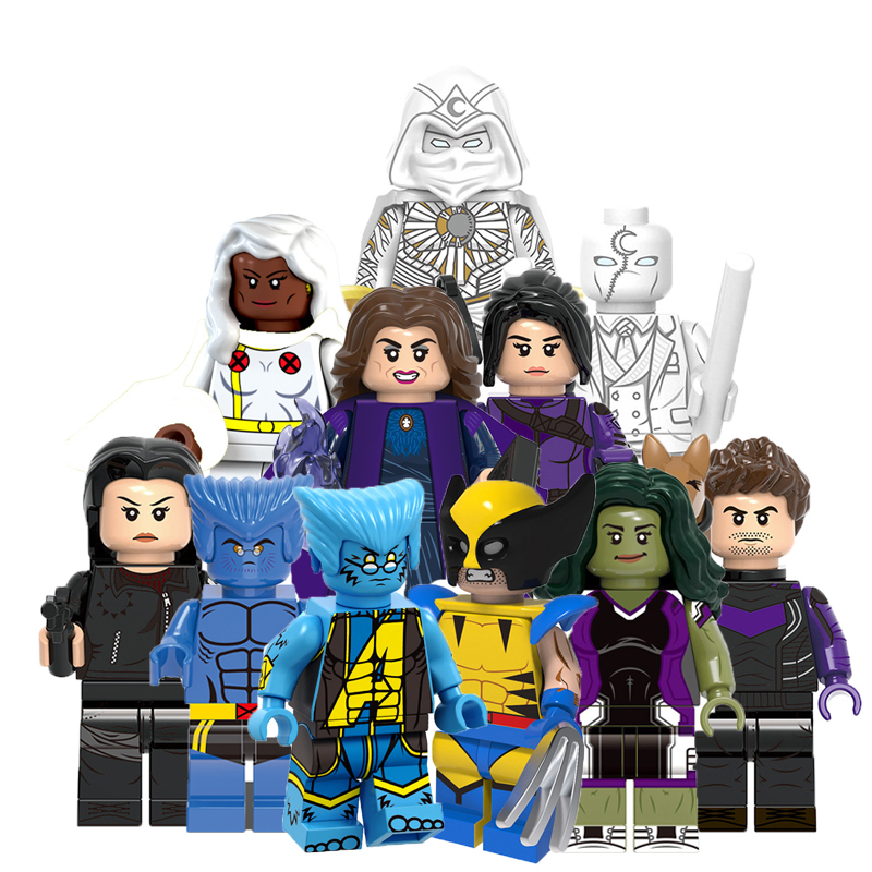 Hot super heroes phim nhân vật echo moon night storm agatha hawkeye kate bishop mini action building block figures đồ chơi trẻ em