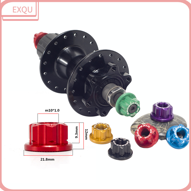 Set 2 Đai Ốc Trục Bánh Sau Bằng Hợp Kim Nhôm M10x1.0 Cho Xe Đạp