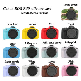 Đối với canon eos r50 vỏ bọc silicon mềm bao da canon r50 bảo vệ cơ thể túi đựng máy ảnh kỹ thuật số